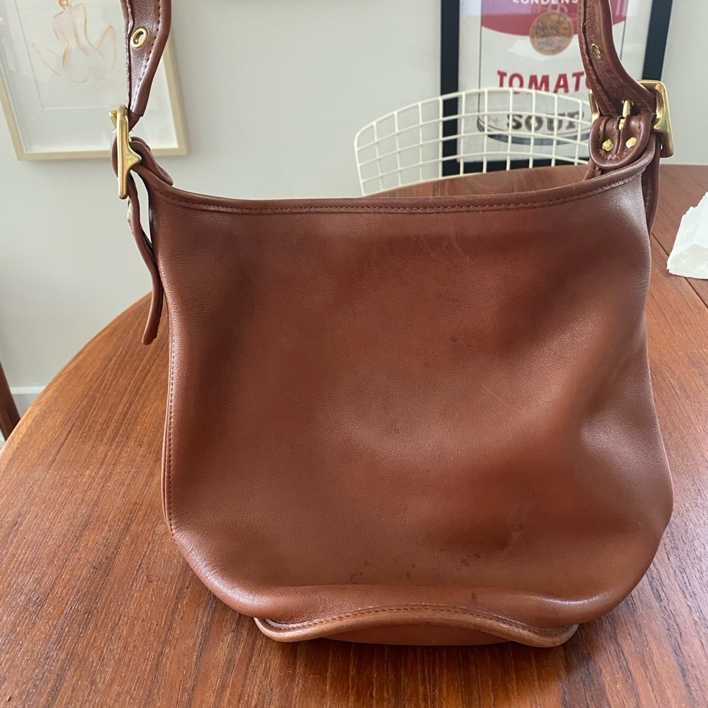 COACH vintage Helen’s Legacy leather British tan bucket bag